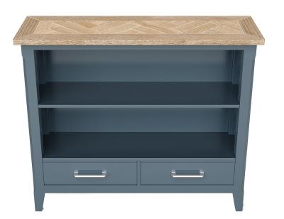 Signature Blue Low Bookcase