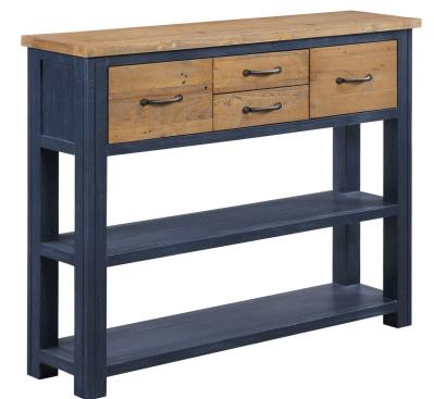 Product photograph of Splash Of Blue 4 Drawer Hall Table from Choice Furniture Superstore