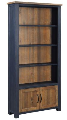 Splash Of Blue Large Open Bookcase 2 Doors