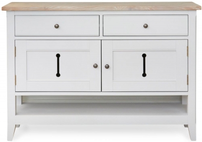 Product photograph of Signature Grey Painted 2 Door 2 Drawer Sideboard from Choice Furniture Superstore