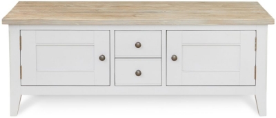 Product photograph of Signature Grey Painted 2 Door 2 Drawer Tv Stand from Choice Furniture Superstore