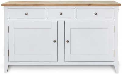 Product photograph of Signature Grey Painted 2 Door 3 Drawer Sideboard from Choice Furniture Superstore