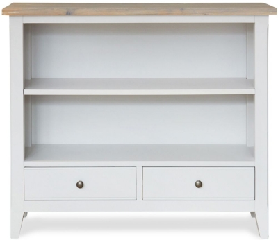 Product photograph of Signature Grey Painted Low Bookcase from Choice Furniture Superstore
