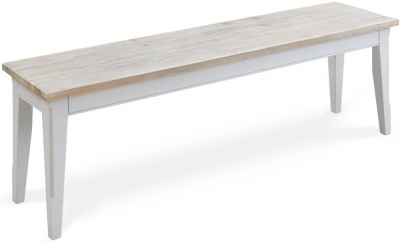 Product photograph of Signature Grey Painted Large Dining Bench from Choice Furniture Superstore