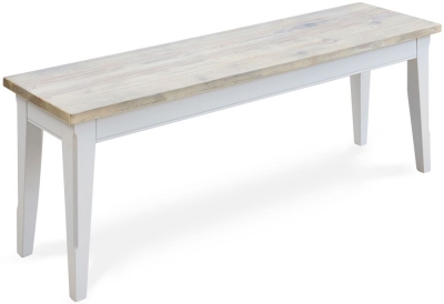 Product photograph of Signature Grey Painted Dining Bench from Choice Furniture Superstore