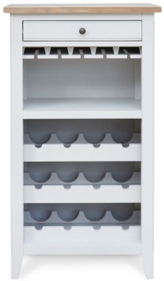 Product photograph of Signature Grey Painted Wine Rack from Choice Furniture Superstore