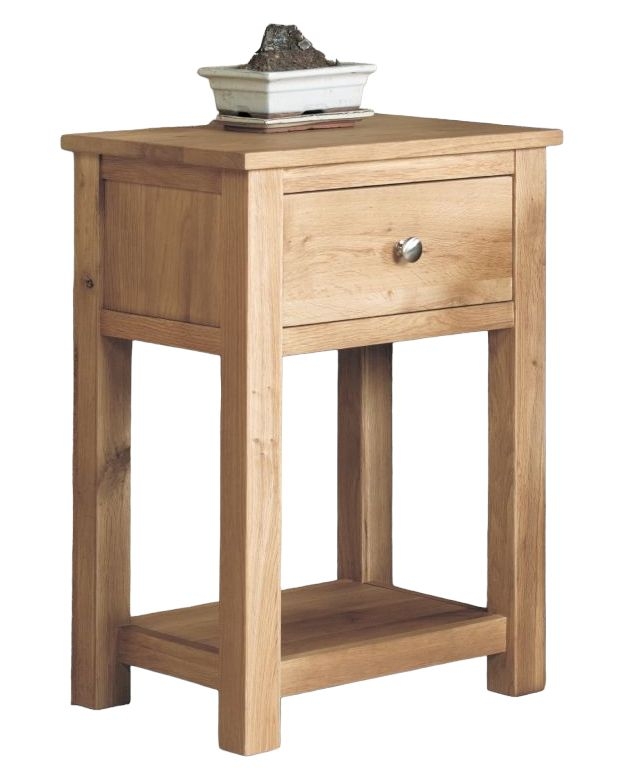 Mobel Oak 1 Drawer Lamp Table