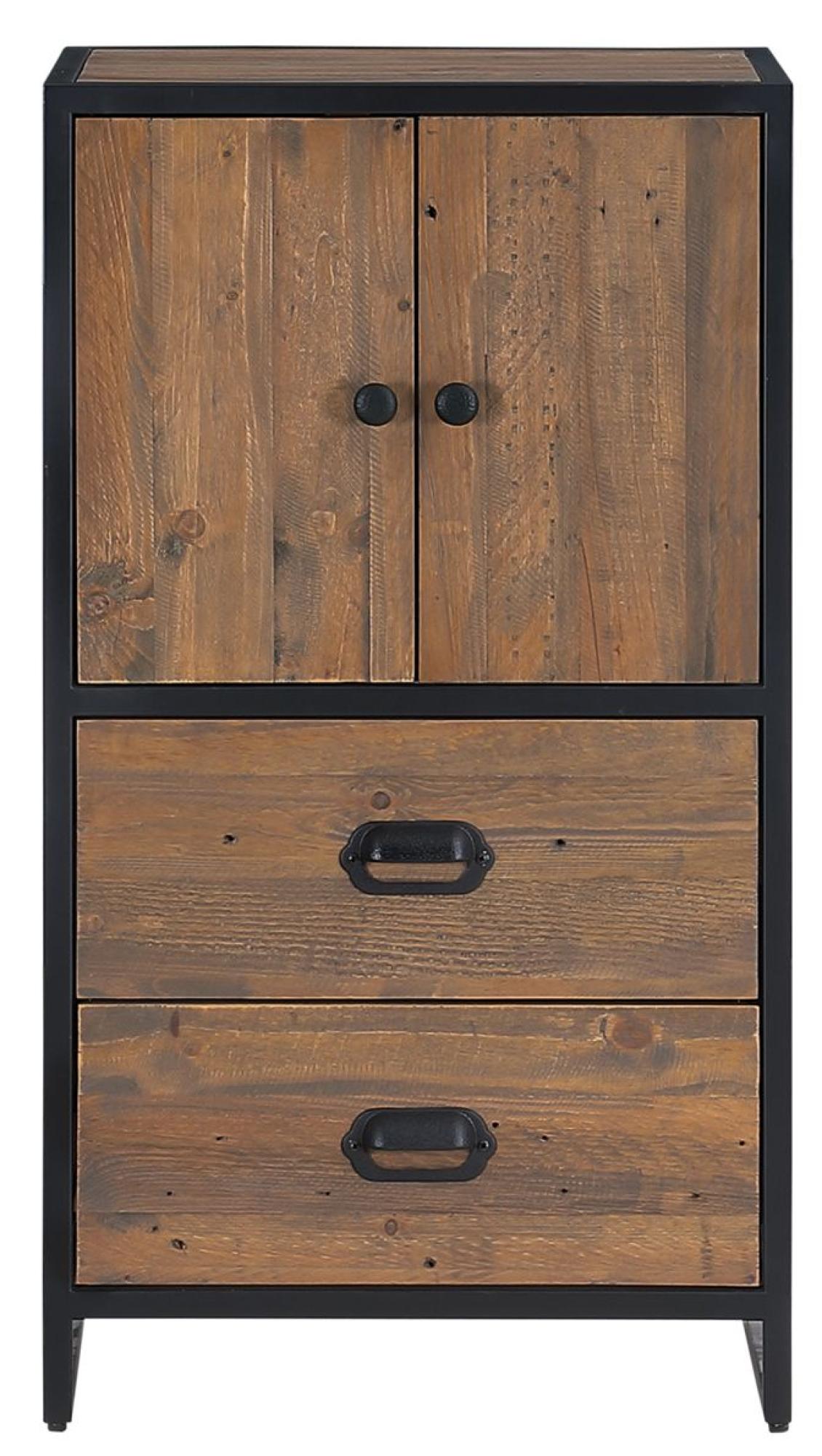 Ooki Modular Reclaimed Wood Medium 2 Drawer Cupboard