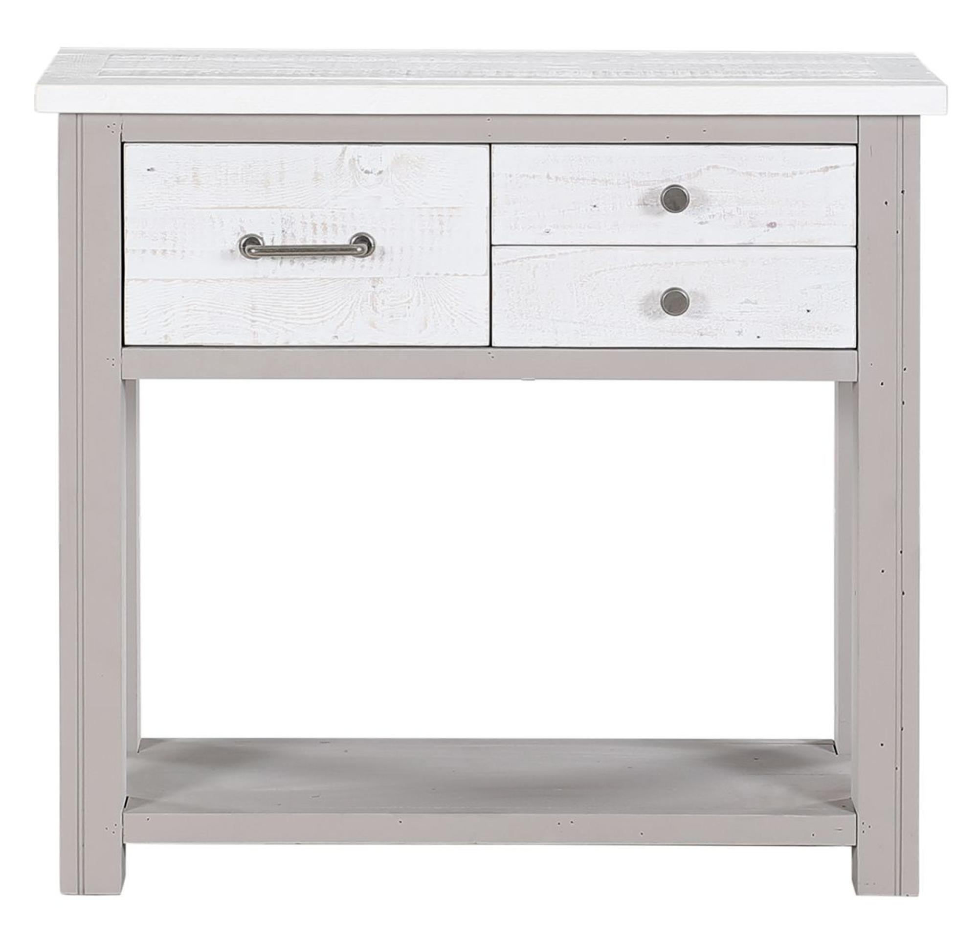 Greystone Reclaimed Wood 3 Drawer Console Table