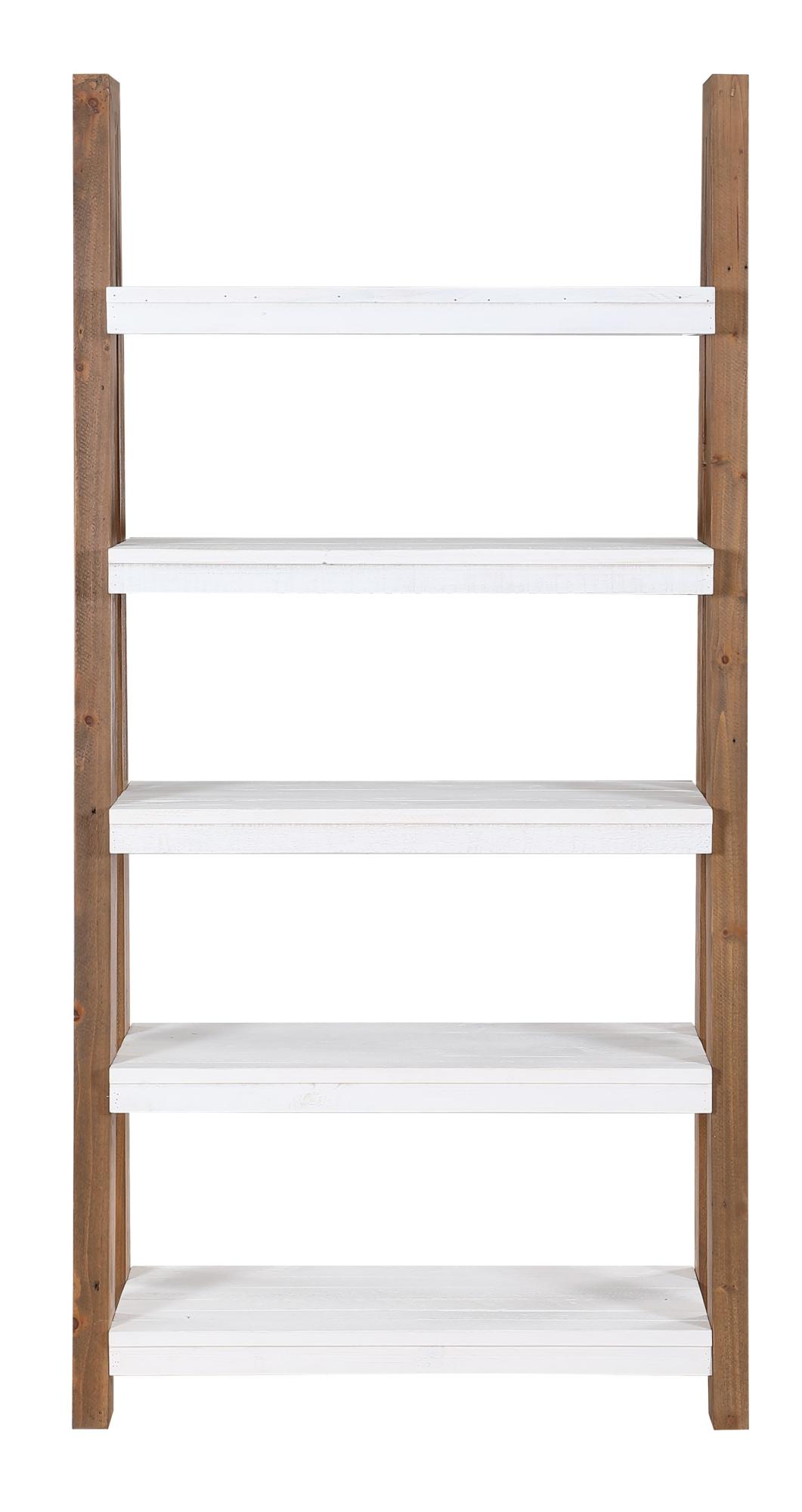 Trinity Reclaimed Wood and White Open Bookcase
