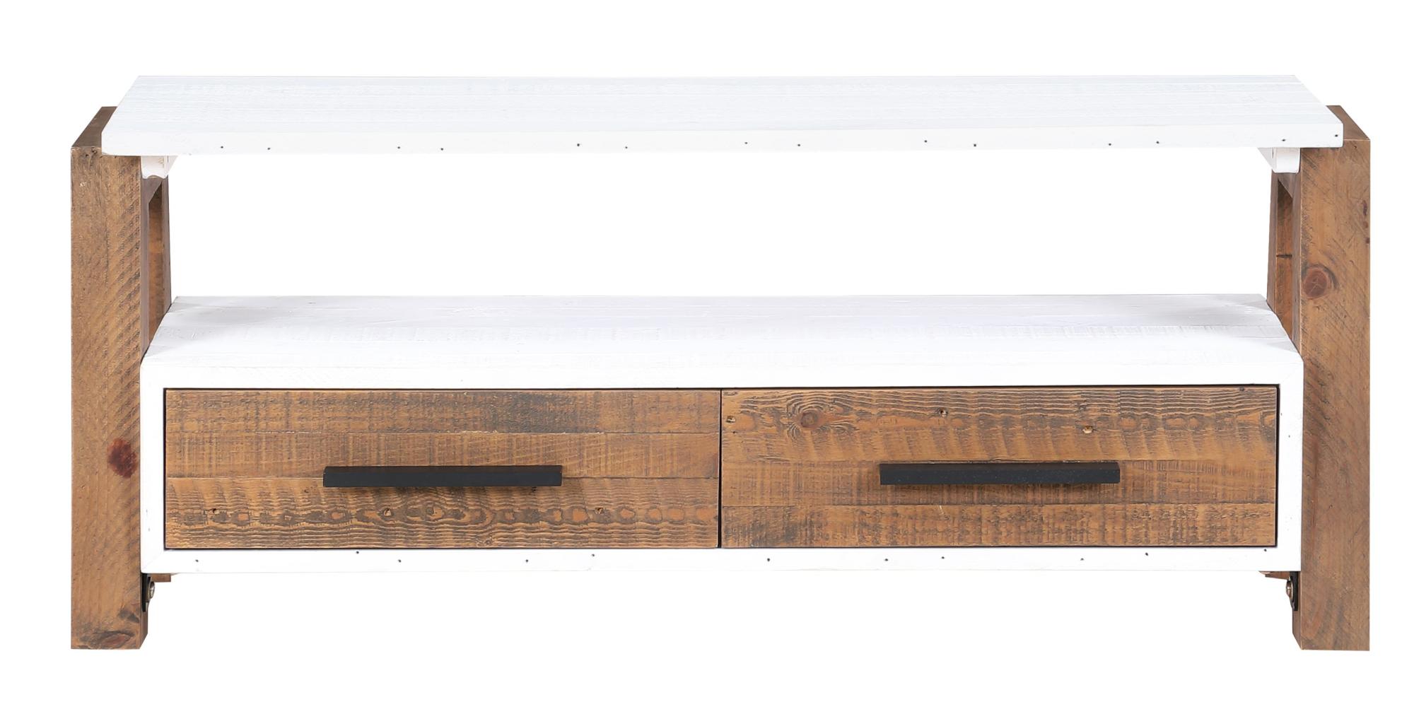 Trinity Reclaimed Wood and White TV Unit