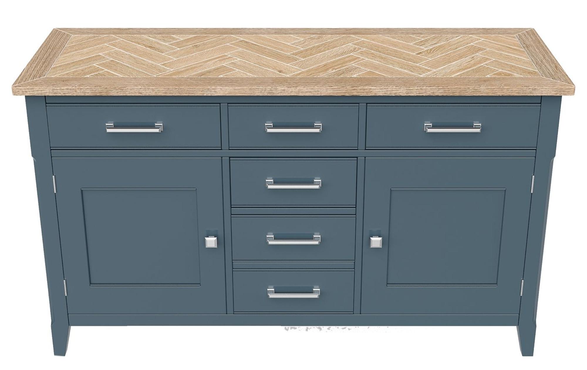 Signature Blue 140cm Medium Sideboard - 2 Doors