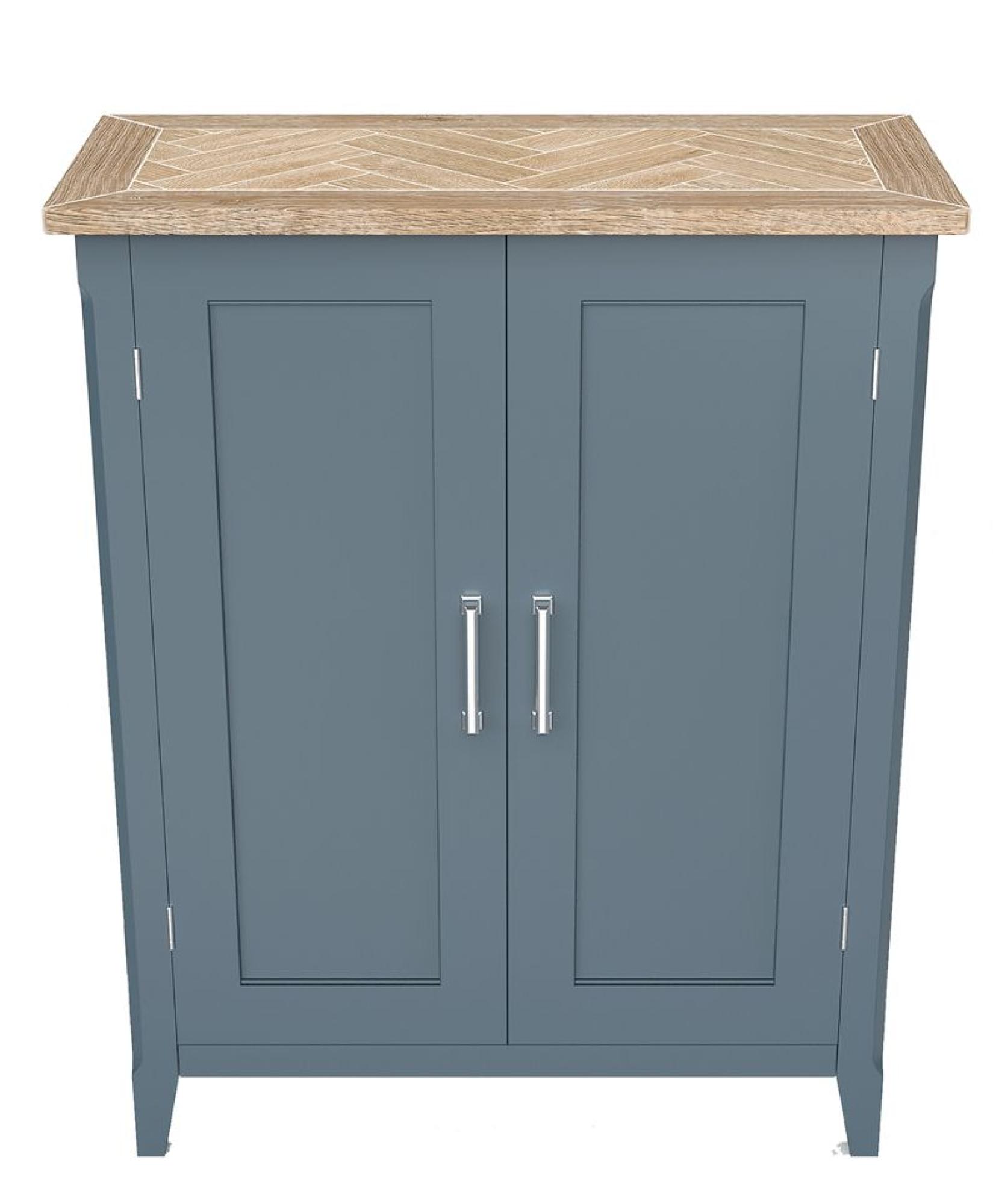 Signature Blue 2 Door Shoe Cupboard