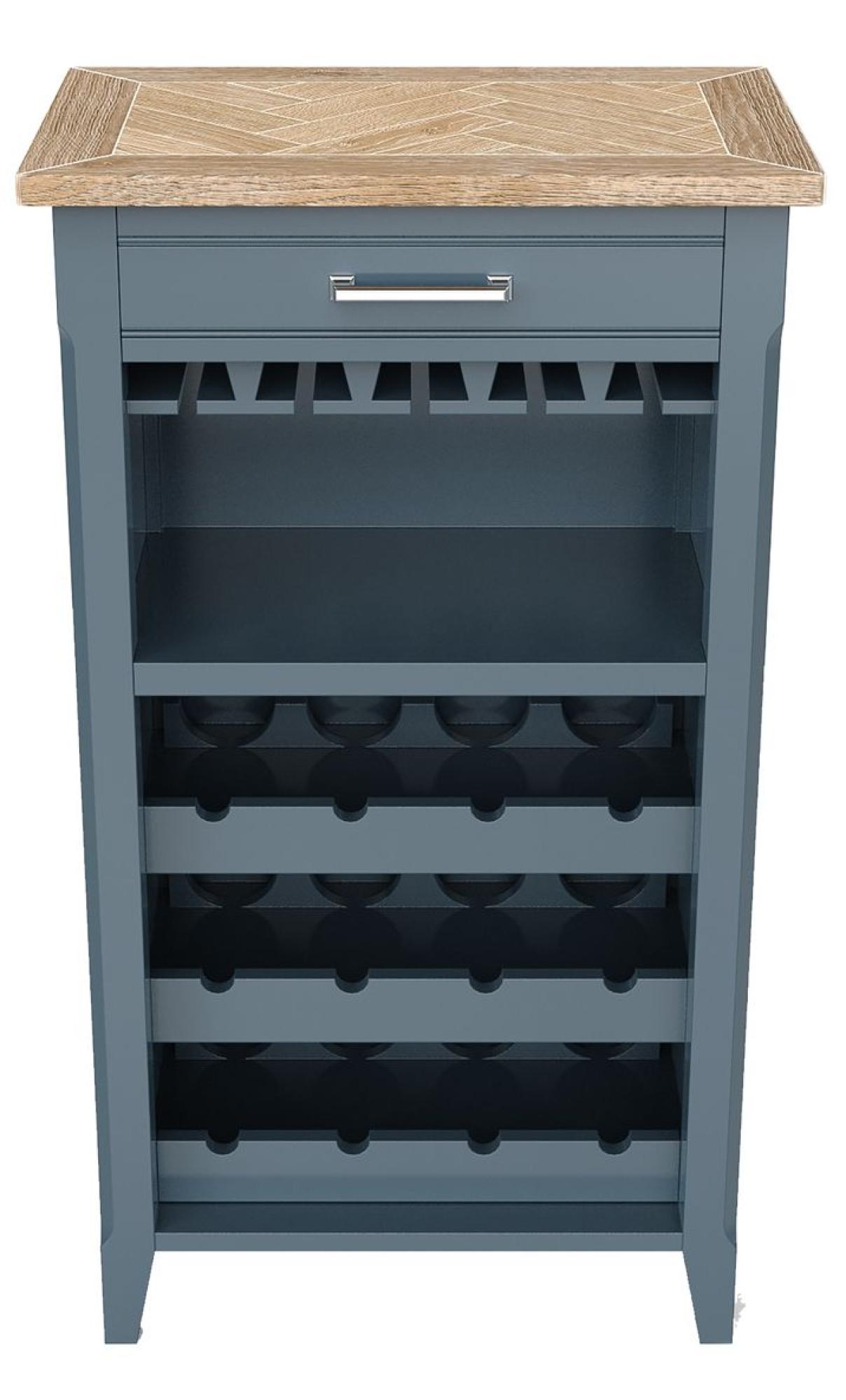Signature Blue 4 Shelves Wine Rack