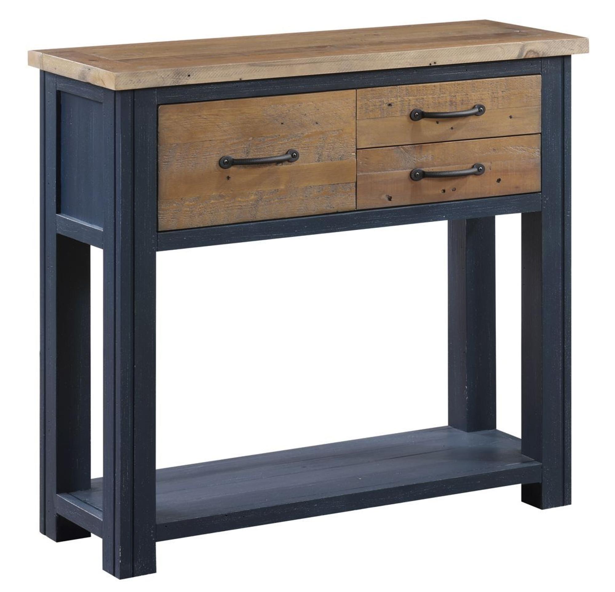 Splash of Blue 3 Drawer Console Table