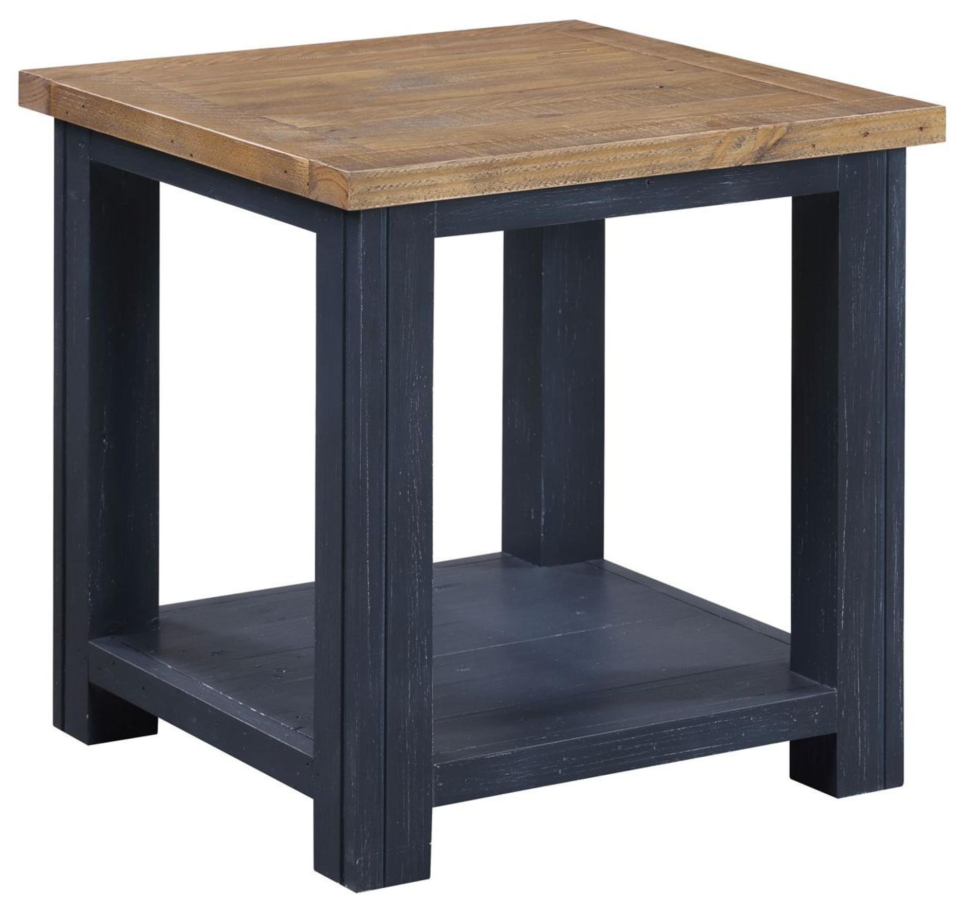 Splash of Blue 50cm Square Lamp Table