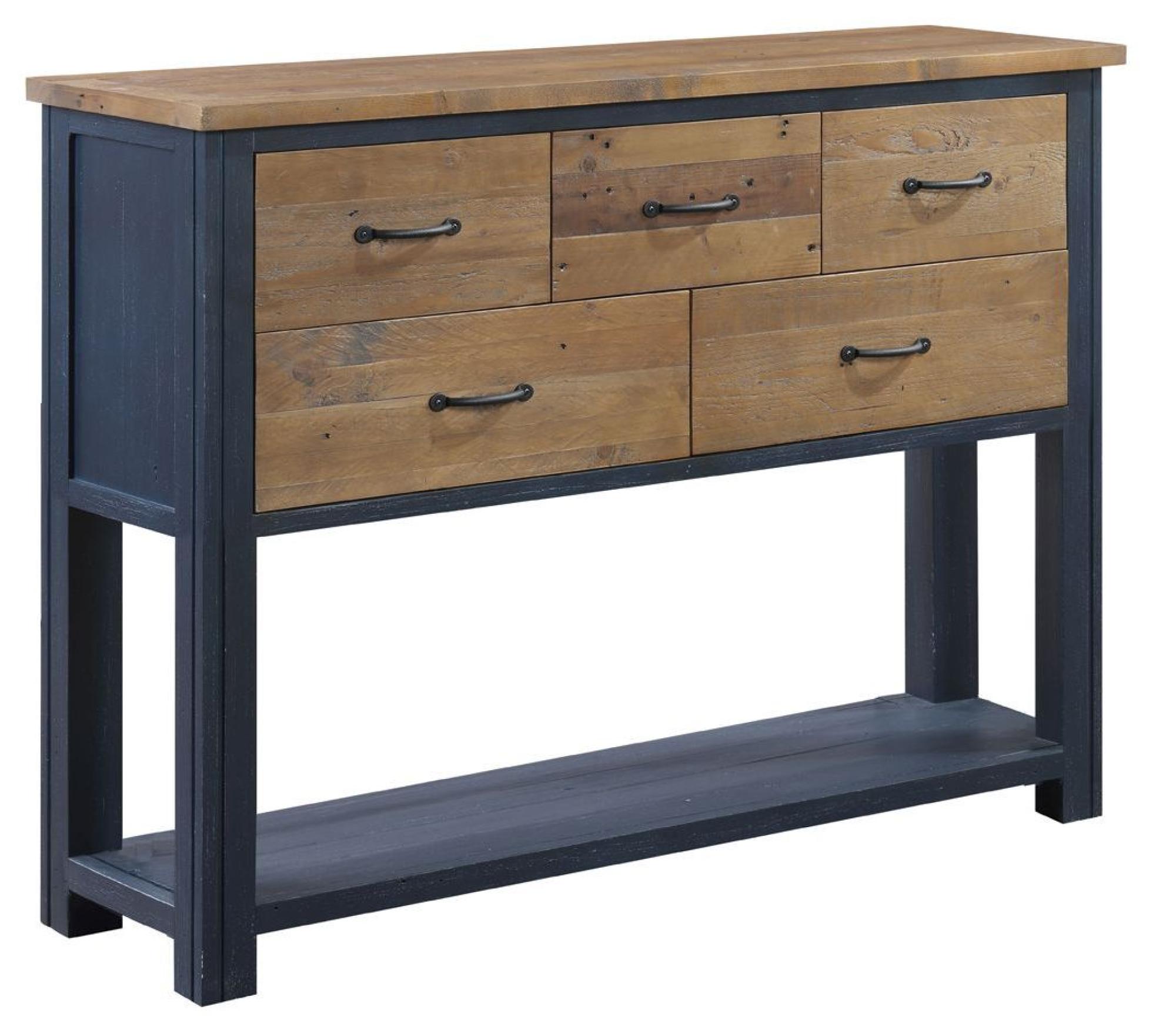 Splash of Blue Medium Sideboard - 5 Drawers