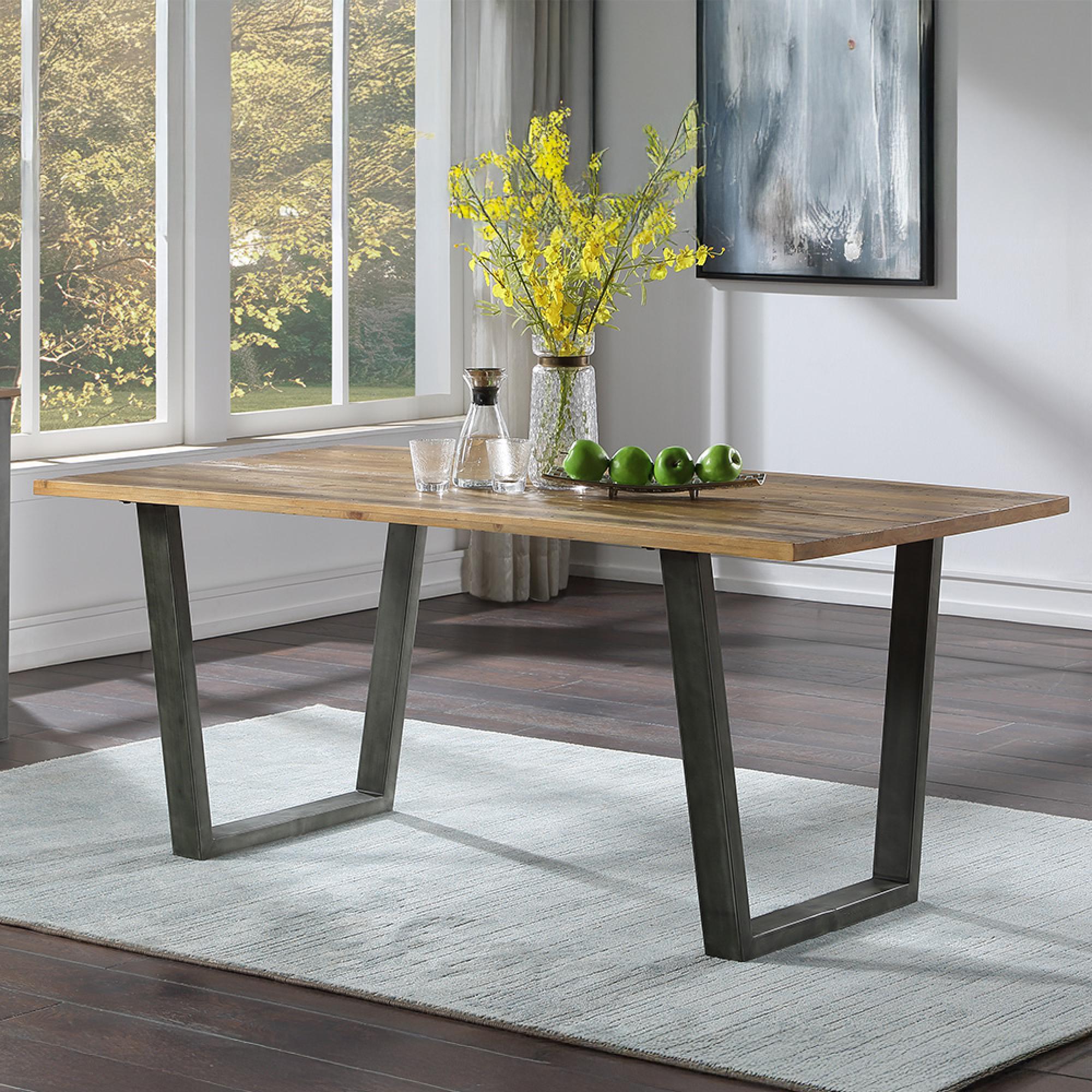 Urmston Elegance Reclaimed Wood Dining Table - 6 Seater