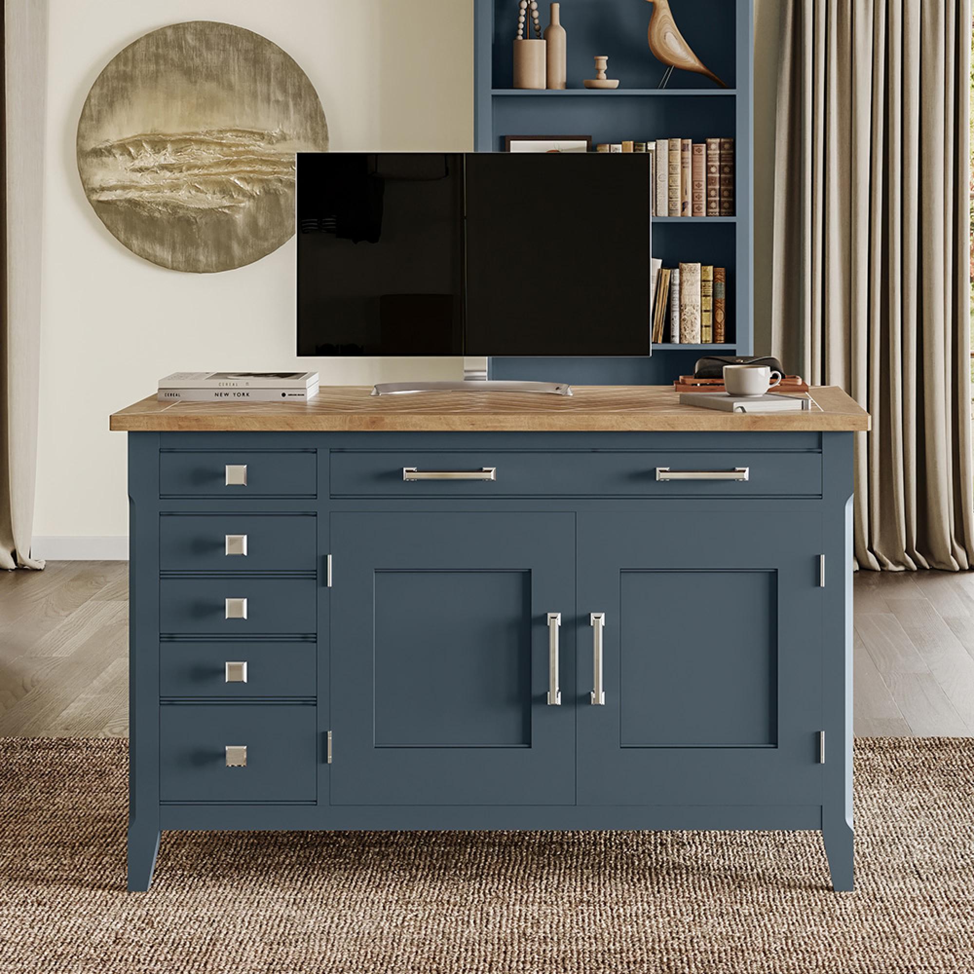 Stafford Blue Home Office Desk