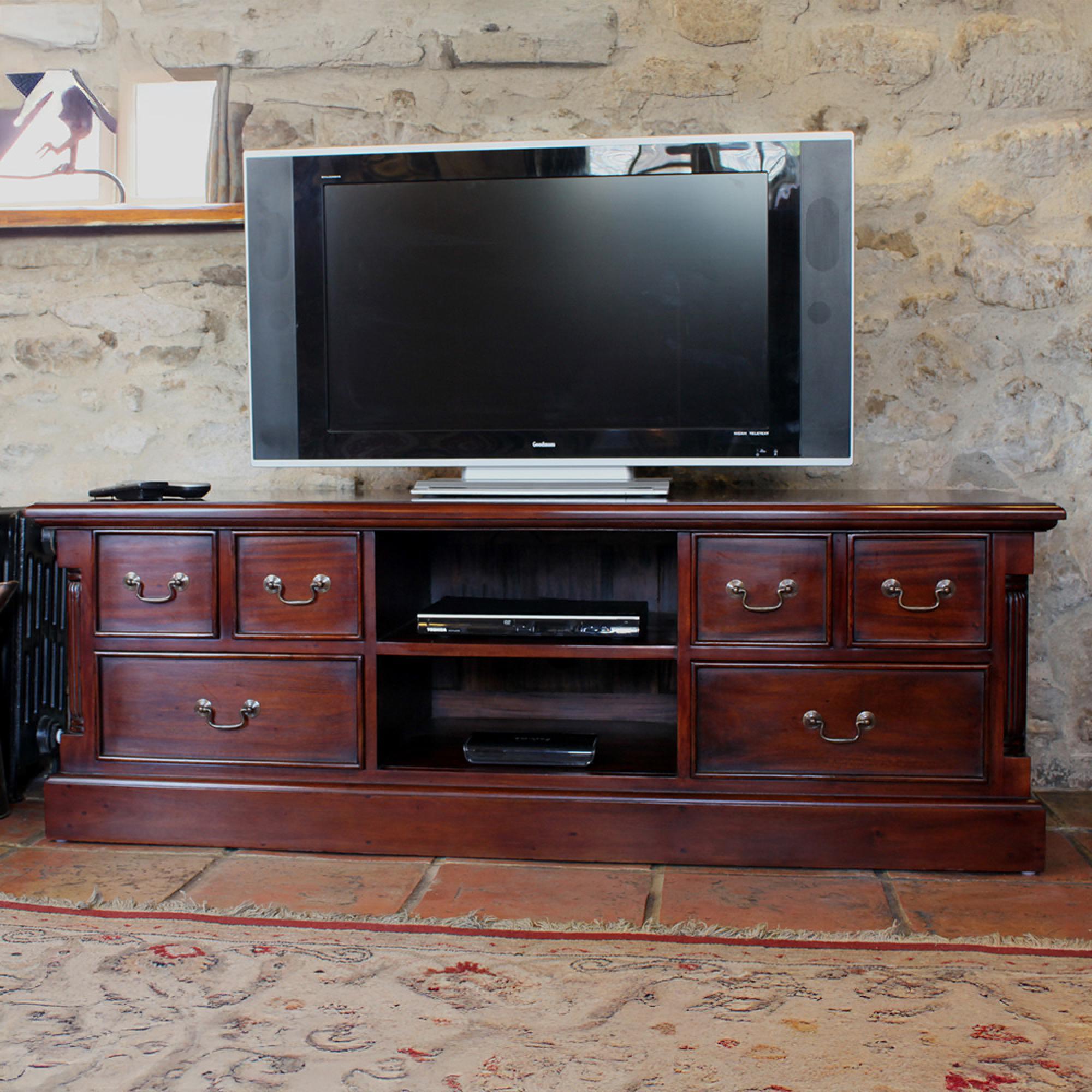 Luton Mahogany Wide TV Cabinet
