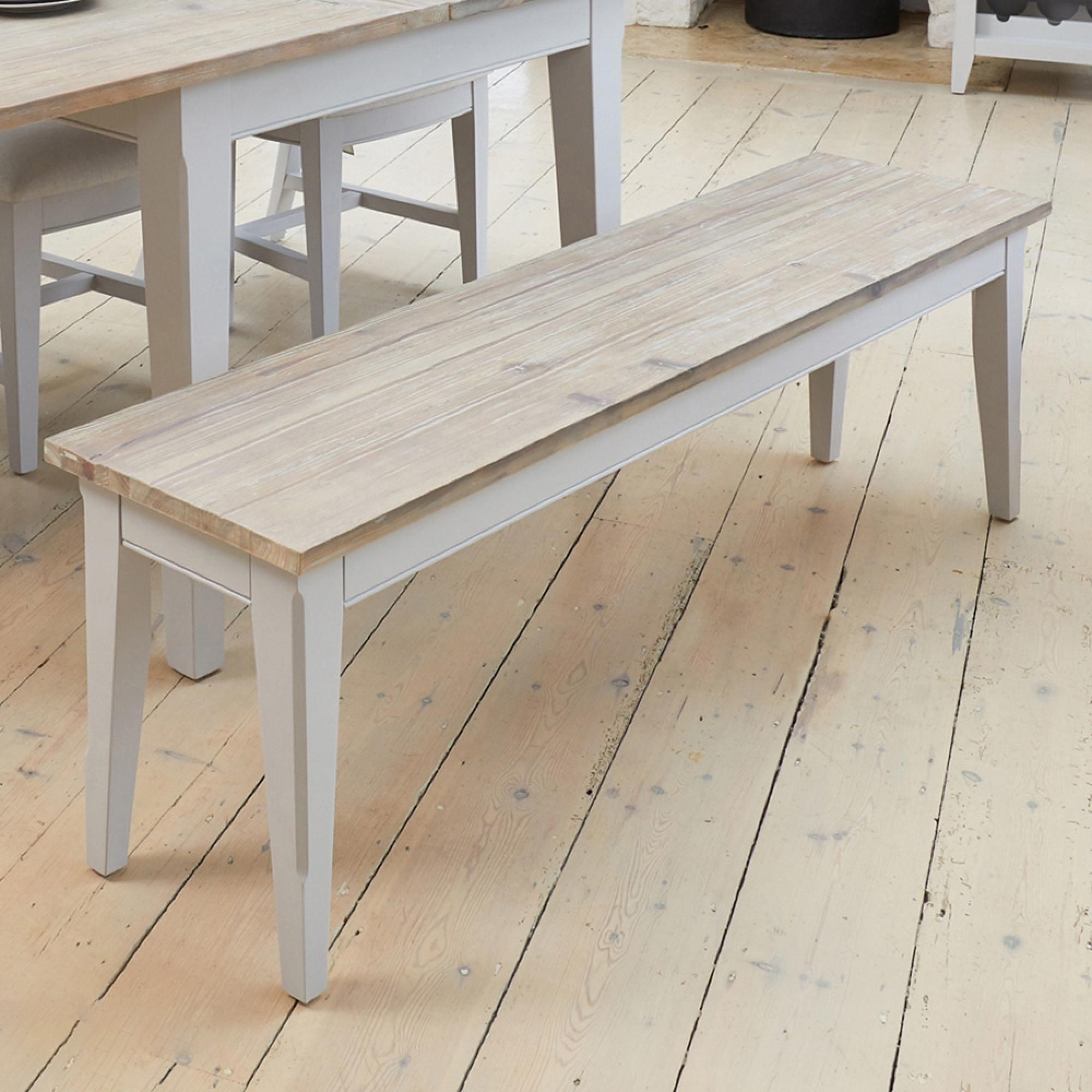 Stafford Grey Painted Large Dining Bench
