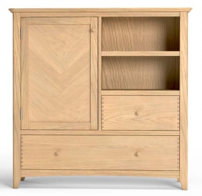 Product photograph of Celina Parquet Style Light Oak Drinks Cabinet from Choice Furniture Superstore