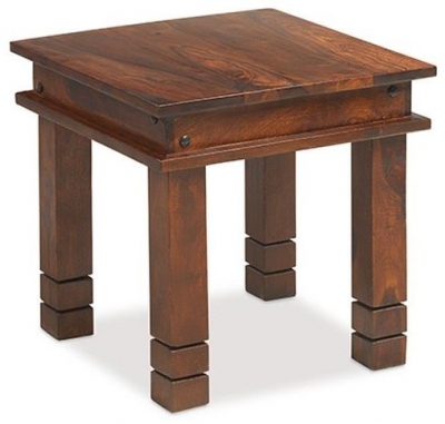 Indian Sheesham Solid Wood Chunky Side Table