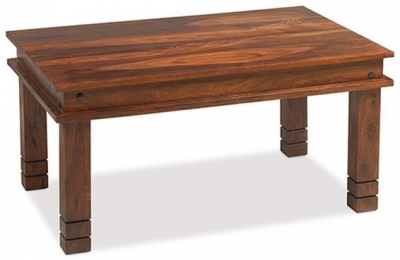 Product photograph of Indian Sheesham Solid Wood Chunky Medium Coffee Table from Choice Furniture Superstore