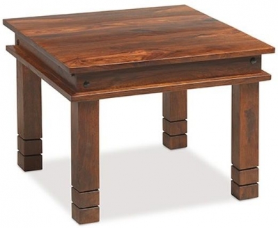 Product photograph of Indian Sheesham Solid Wood Chunky Small Coffee Table from Choice Furniture Superstore