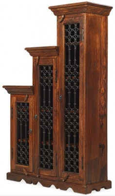 Product photograph of Indian Sheesham Highest Left Cd Step Large Storage Unit from Choice Furniture Superstore