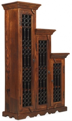 Product photograph of Indian Sheesham Highest Right Cd Step Large Storage Unit from Choice Furniture Superstore