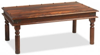 Product photograph of Indian Sheesham Solid Wood Thacket Large Coffee Table from Choice Furniture Superstore