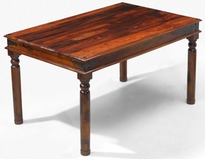 Indian Sheesham Solid Wood Thacket Small Dining Table, Rectangular Top