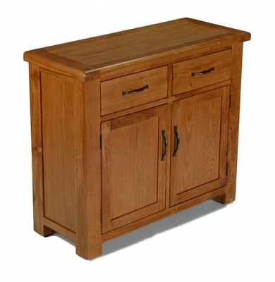 Arles Oak Small Sideboard, 100cm W with 2 Doors and 2 Drawers