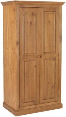 Product photograph of Henbury Lacquered Pine Ladies Wardrobe All Hanging With 2 Doors from Choice Furniture Superstore