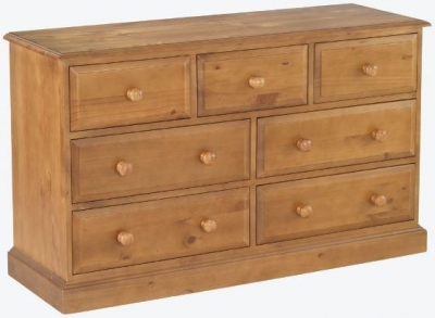 Product photograph of Henbury Pine 3 4 Drawer Wide Chest from Choice Furniture Superstore
