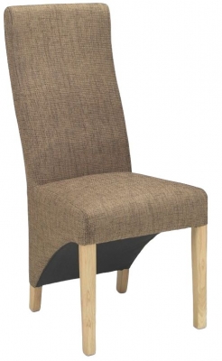 Product photograph of Set Of 2 Ariton Brown Tweed Fabric Dining Chair from Choice Furniture Superstore