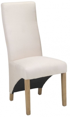 Product photograph of Set Of 2 Ariton Ivory Fabric Dining Chair from Choice Furniture Superstore