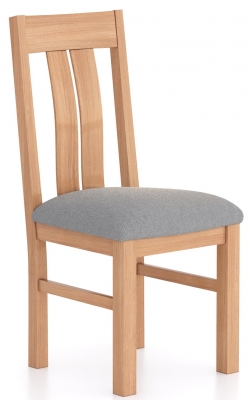 Product photograph of Arden Slatted Back Dining Chair Upholstered Padded Seat Sold In Pairs from Choice Furniture Superstore