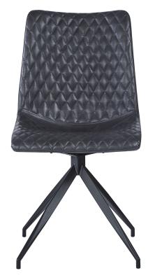 Product photograph of Vera S Black Faux Leather Dining Chair Sold In Pairs from Choice Furniture Superstore