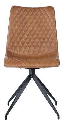 Vera S Brown Faux Leather Dining Chair Sold In Pairs