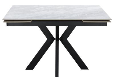 Valier Pearla Grey Ceramic Top 46 Seater Extending Dining Table