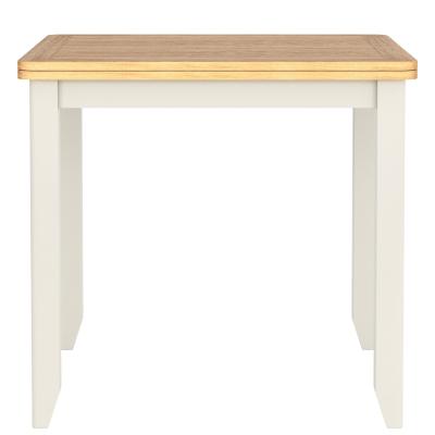 Arden Painted Oak Dining Table 85cm170cm Square Flip Top Extending Seats 2 To 4 Diners