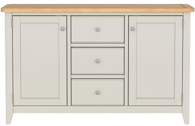 Arden Painted Oak Large Sideboard 130cm With 2 Doors And 3 Drawer