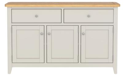 Arden Painted Oak Medium Sideboard 115cm With 3 Doors And 2 Drawer