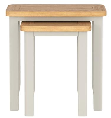 Arden Painted Oak Nest Of Tables Set Of 2