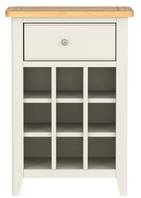 Product photograph of Arden Grey Painted Small Wine Rack from Choice Furniture Superstore