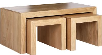 Moran American White Oak Long John Coffee Table