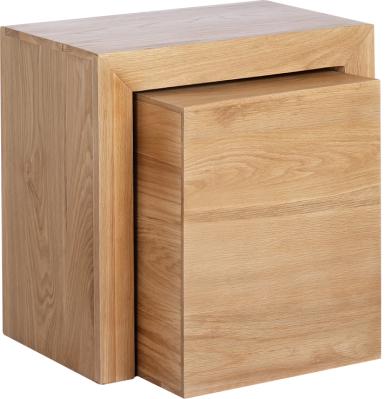 Moran Solid Oak Cubed Nest Of 2 Tables