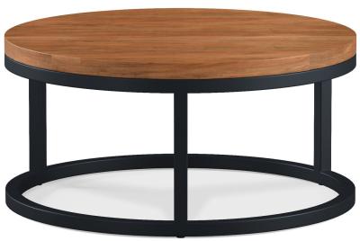 Elias Solid Acacia Wood Round Coffee Table